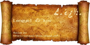 Lengyel Ákos névjegykártya