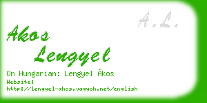 akos lengyel business card